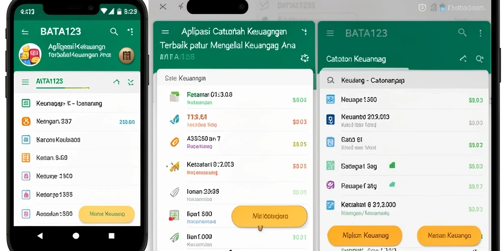 Tampilan antarmuka BATA123 yang sederhana dan mudah digunakan.