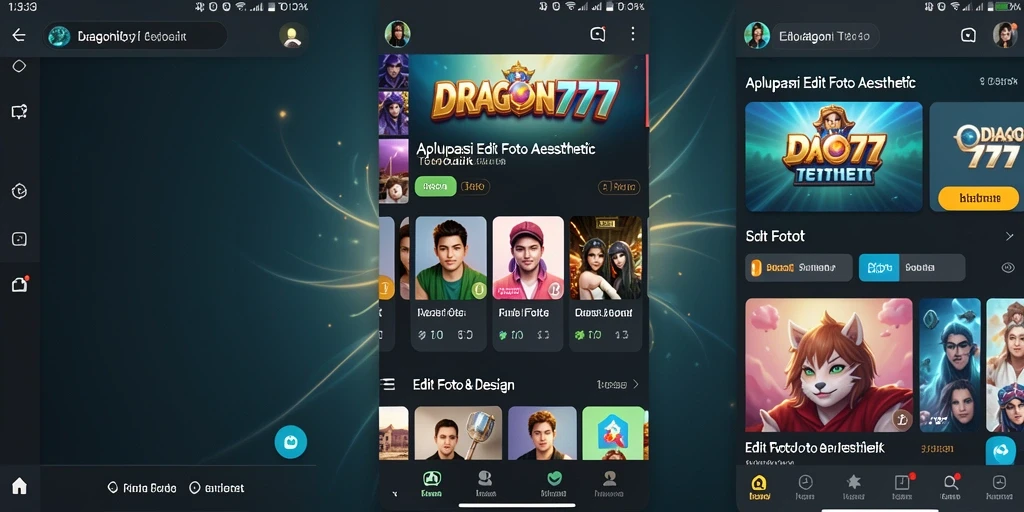 Tampilan antarmuka DRAGON777 yang menarik dan modern untuk Edit Foto Aesthetic.