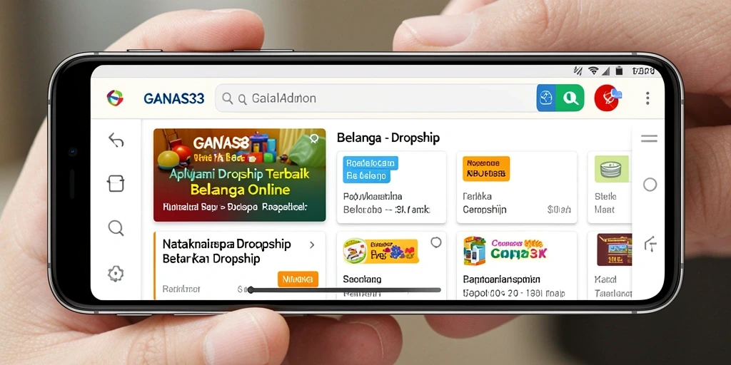 Tampilan antarmuka pengguna GANAS33 yang memudahkan penggunaan aplikasi Dropship.