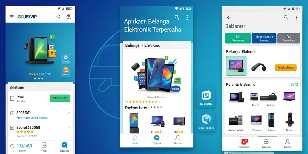 Antarmuka intuitif GOJEKVIP mempermudah belanja elektronik.