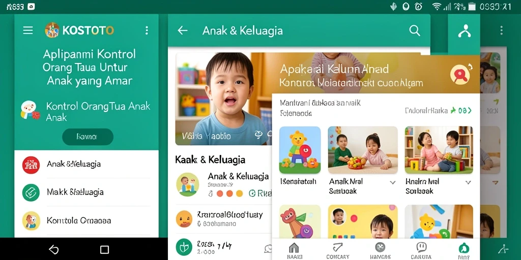 Tampilan antarmuka aplikasi KOSTOTO yang sederhana dan informatif.