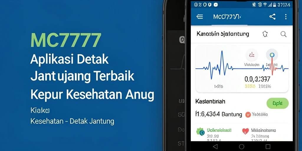 Tampilan antarmuka aplikasi MC777 untuk Detak Jantung yang praktis.