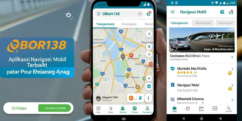 Antarmuka OBOR138 menampilkan peta dan petunjuk arah yang jelas dan informatif.