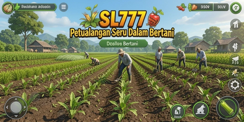Antarmuka SL777 yang informatif dan interaktif saat bertani.