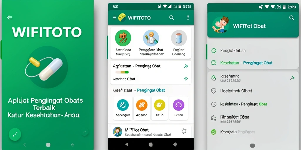 Antarmuka WIFITOTO menampilkan pengingat obat dengan jelas dan mudah dibaca.